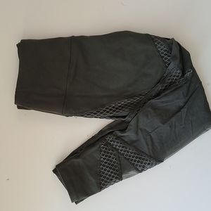 Victoria's Secret Black Mesh Panel Leggings